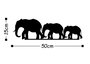 Wallity Elephants Escultura de pared negra